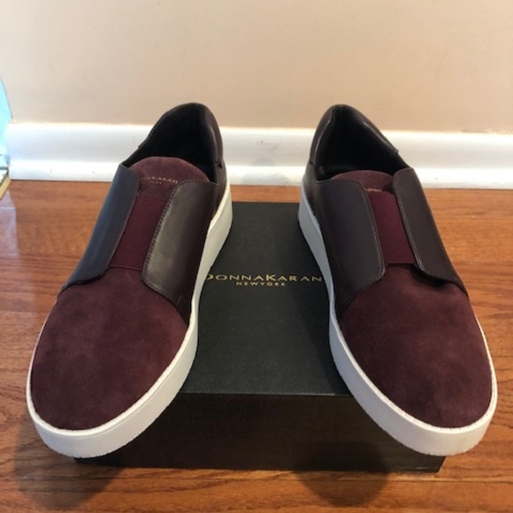 Donna Karan sheep nappa leather/suede sneakers. - Picture 7 of 8